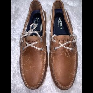 Sperry Men’s Tan Leeward Boat Shoe Size 12M